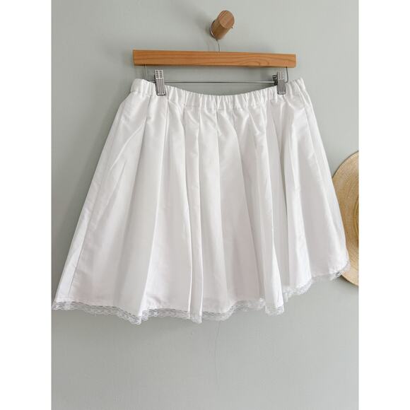 J.CREW | NWT Tall pleated tie-waist mini skirt in White | Sz TM - Picture 6 of 9